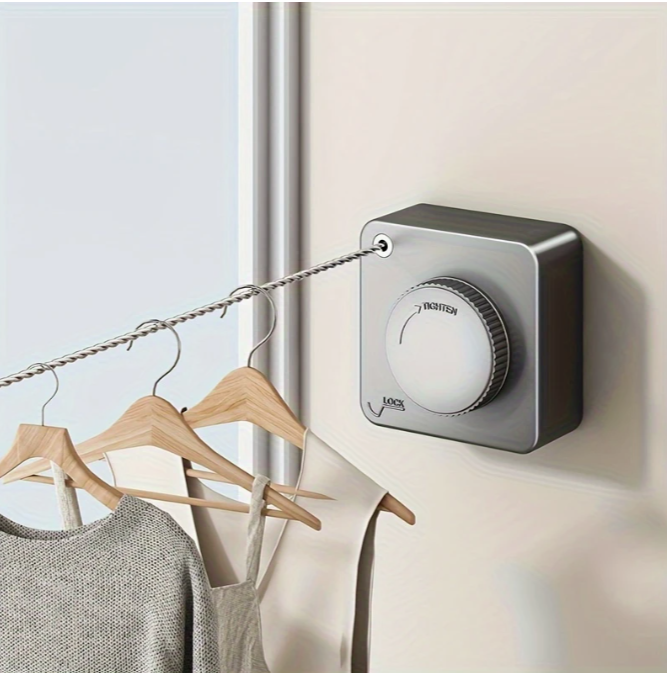 Métal, Support mural sans perçage avec longueur réglable, Idéal pour balcon et salle de bain
