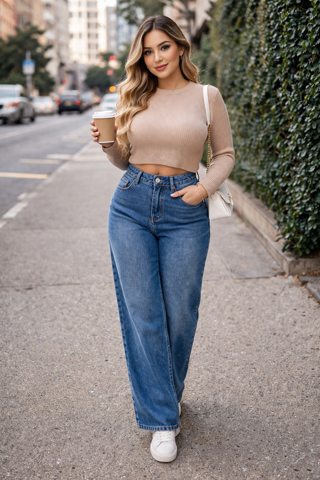 Jean Larges Taille Haute Ourlet tik