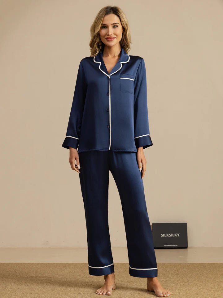 Lamra Pure Silk – Ensemble Nuit Classique ⭐ - TENDI