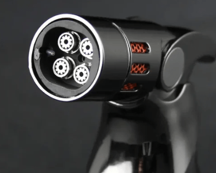 ولاعة معدنية بأربعة لهب ومضادة للرياح وغاز شواء - TENDI