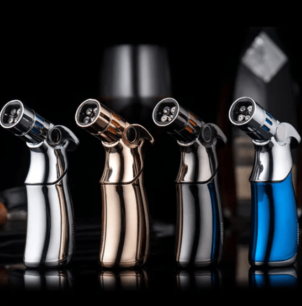 ولاعة معدنية بأربعة لهب ومضادة للرياح وغاز شواء - TENDI