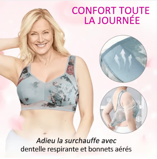 Soutien - gorge confort rafraîchissant en dentelle de soie glacée - TENDI