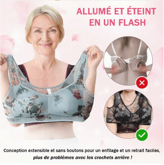 Soutien - gorge confort rafraîchissant en dentelle de soie glacée - TENDI