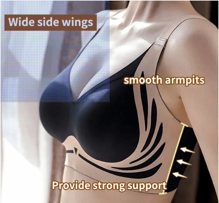 🎁Soutien - gorge super froncé | Soutien - gorge push - up sans fil👍Fini les seins qui s'affaissent - TENDI