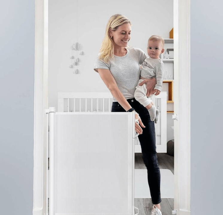 Barrière de Sécurité Rétractable Escalier pour Bébés Enfant et Chiens - TENDI