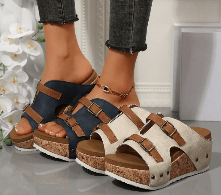 Sandales compensées tendance new - TENDI
