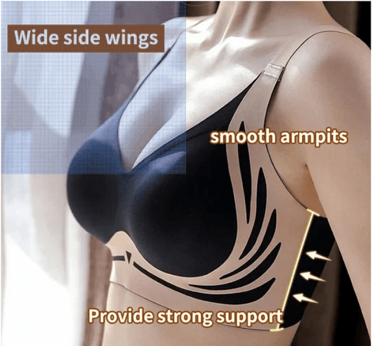 🎁Soutien - gorge super froncé | Soutien - gorge push - up sans fil👍Fini les seins qui s'affaissent - TENDI